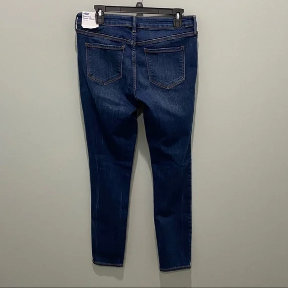 womens size 10 long old navy super skinny ripped jeans - Picture 4 of 11